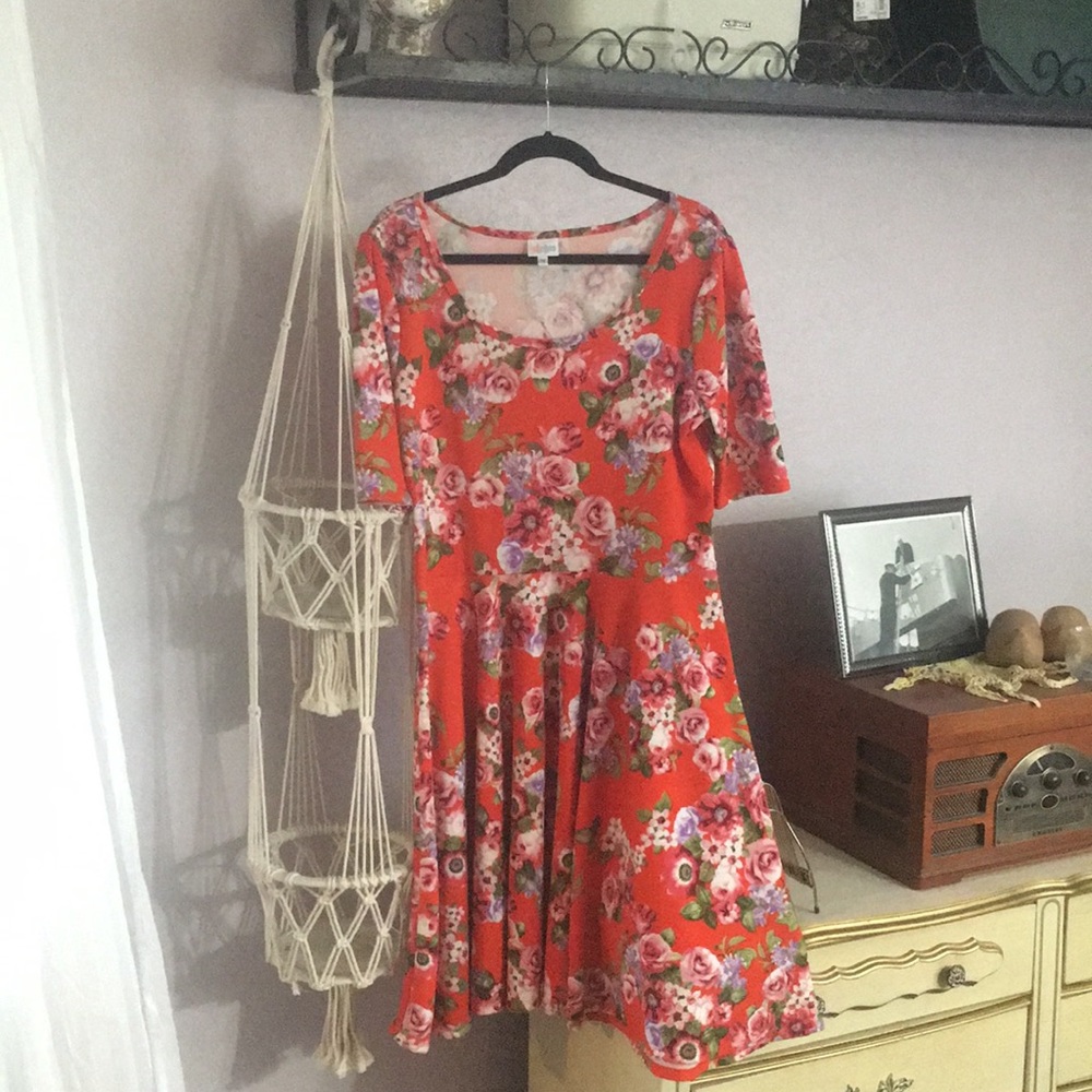 LuLaroe Nicole dress 2XL orange